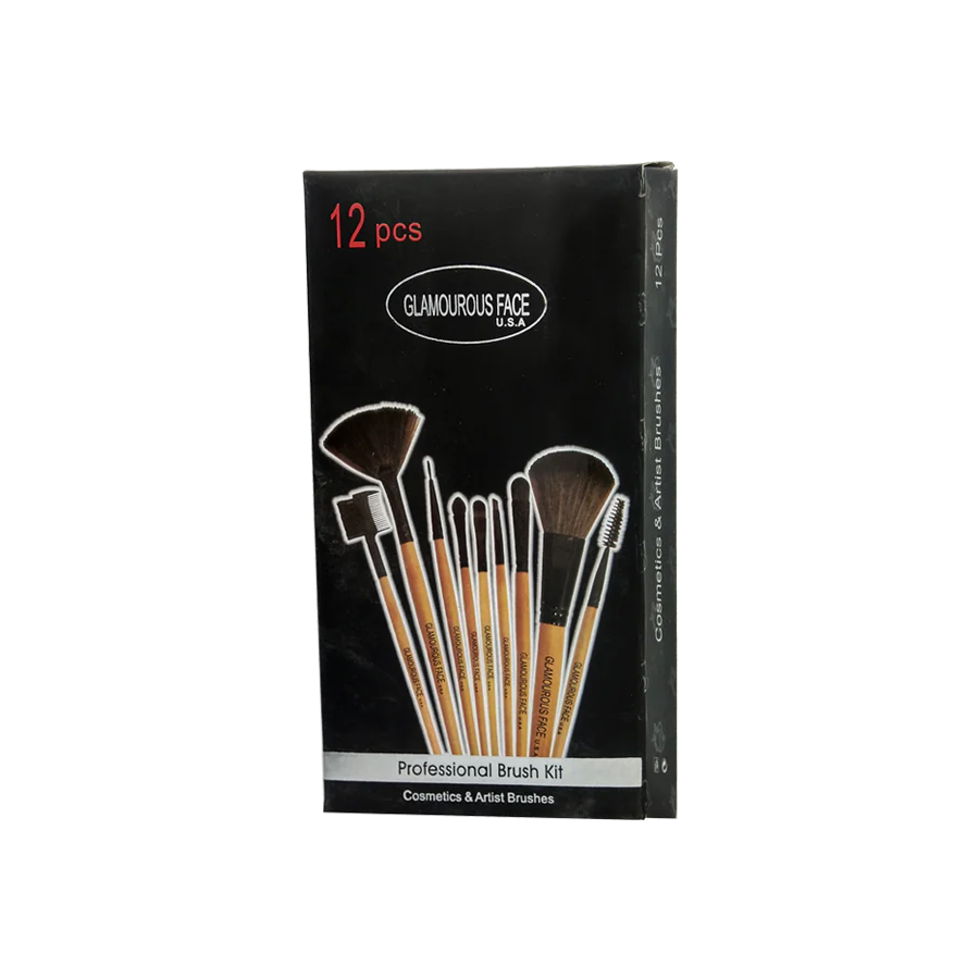 Glamorous Face 12 Piece Leather Brushset