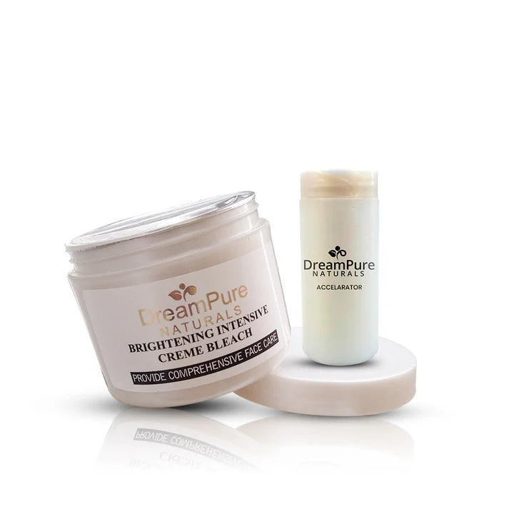 DreamPure Naturals skincare products on a white background