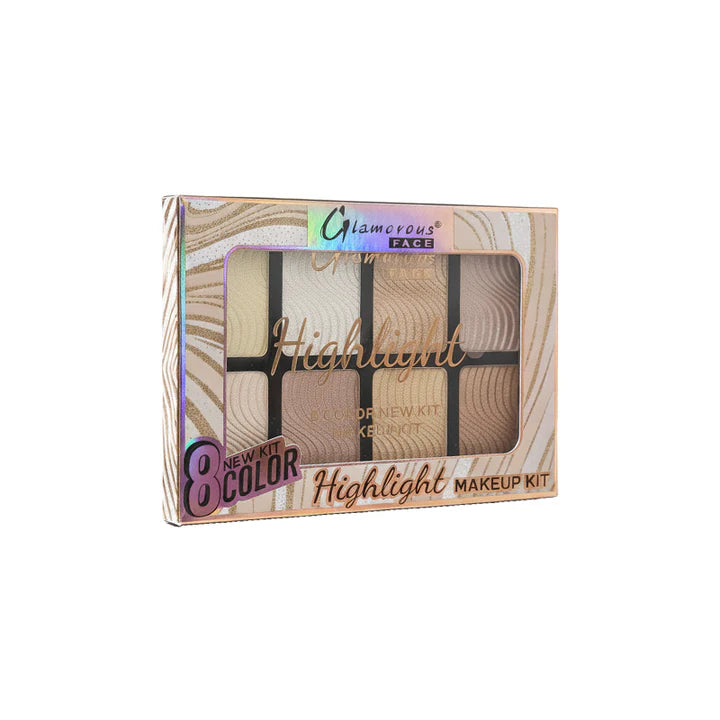 Glamorous Face New 8 Color New Makeup Kit - Highlighter