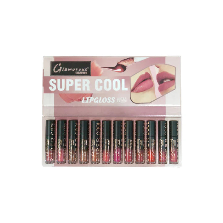 Glamorous Face Super Cool Waterproof Lip Gloss – 12 in 1 (Shade A Shimmer)