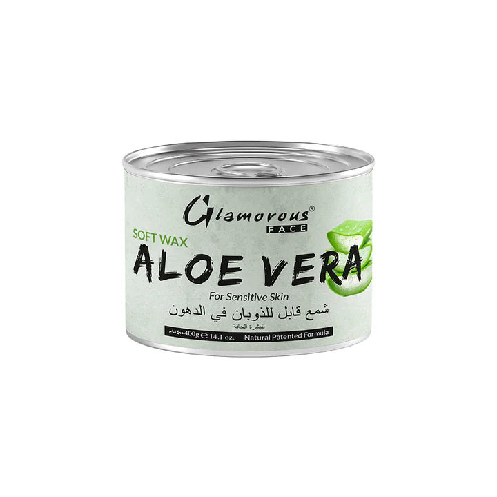 Glamorous Face Hair Removal Soft Wax (Aloevera) 400g for Dry Skin Tone