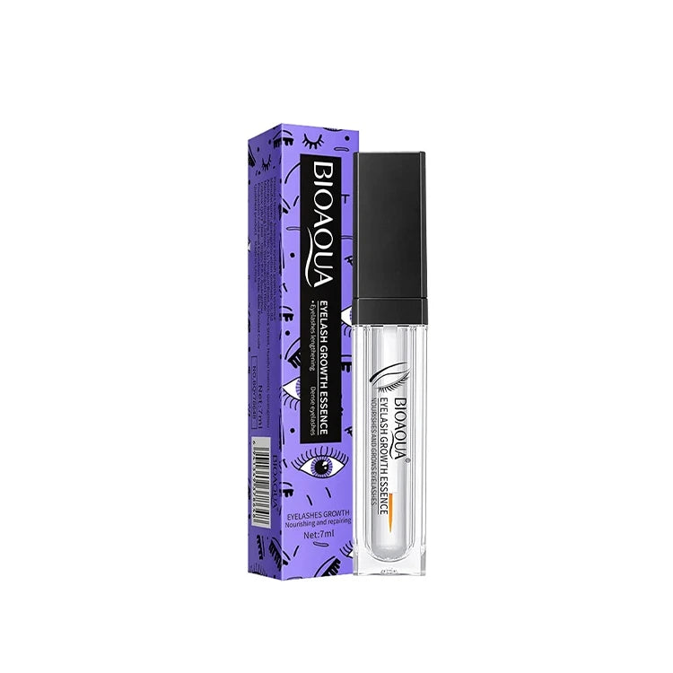 Bioaqua eyelash growth essence with packaging on a white background