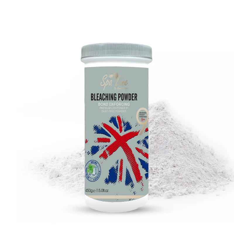 Spa line By Glamorous Face Hair Bleaching Powder For Highlights Bond Enforcing Premium Lightener 9+ Grey