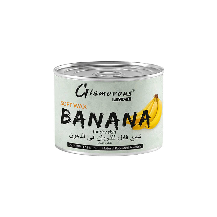 Glamorous Face Hair Removal Soft Wax (Banana) 400g for Dry Skin Tone