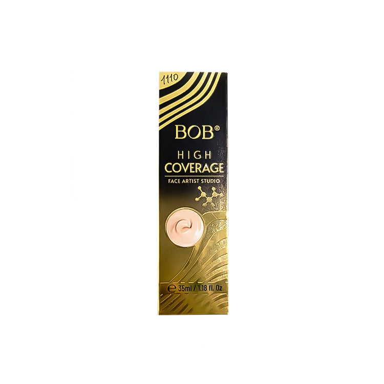 BOB High Coverage makeup product packaging on a white background
