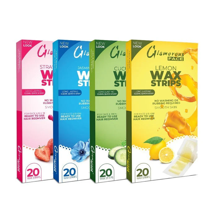 Glamorous Face Body Wax Strips 5 Flavors