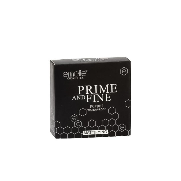 Emette Cosmetics Prime and Fine powder packaging on a white background