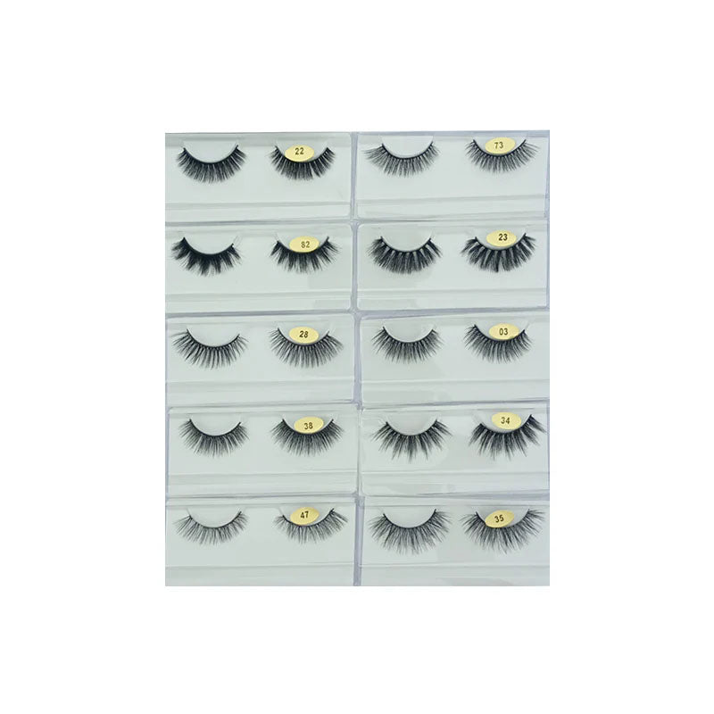 Glamorous Face 4D Mink Hair Eyelashes 10 Pieces GF 8063