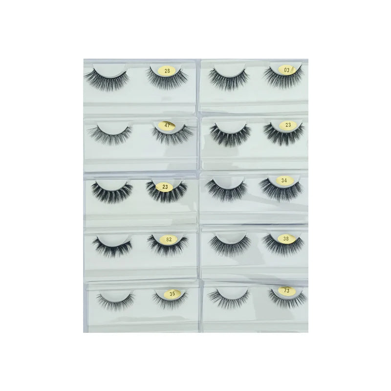 Glamorous Face 8D Mink Hair Eyelashes 10 Pieces GF 8066