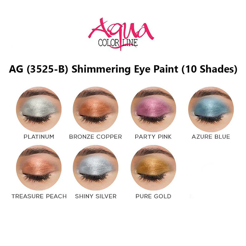Aqua Color Line Shimmer Eyeshadow | Eye Shimmering Paint