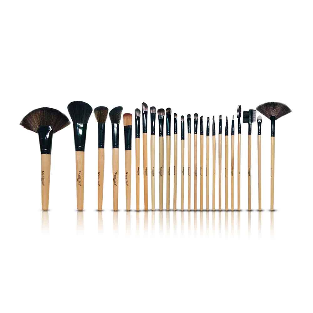Glamorous Face 24 Piece Leather Brushset