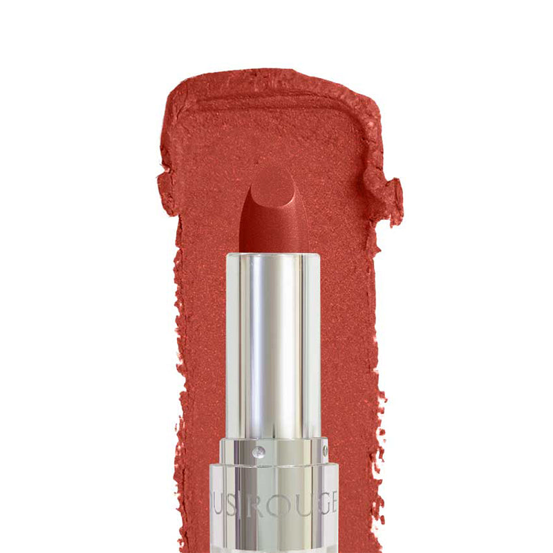 Lipstick with a swatch of color on a white background