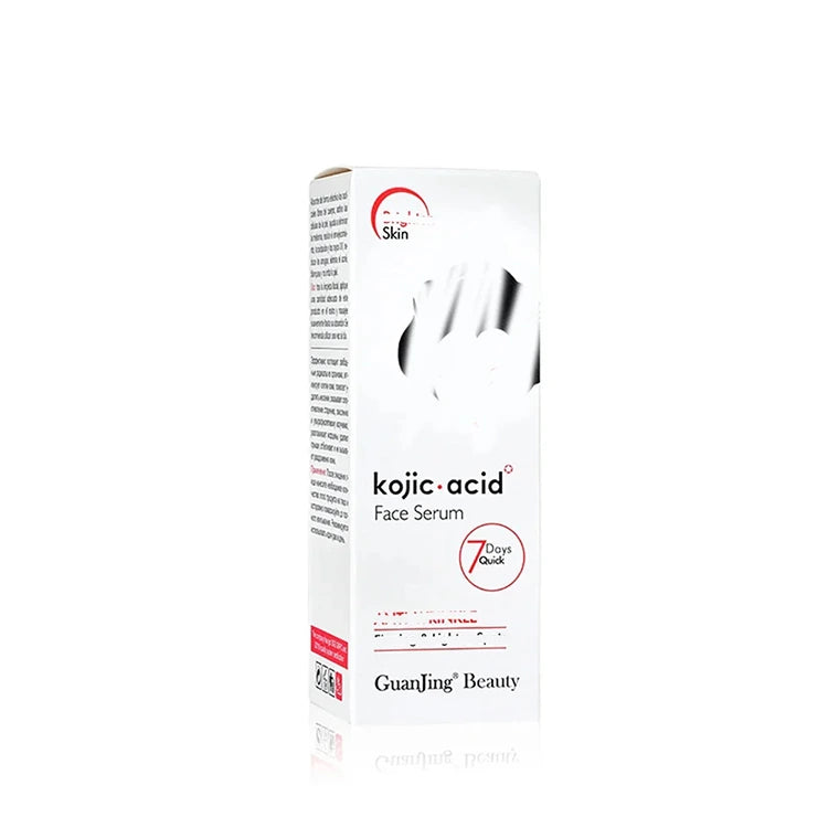 Kojic acid face serum packaging on a white background