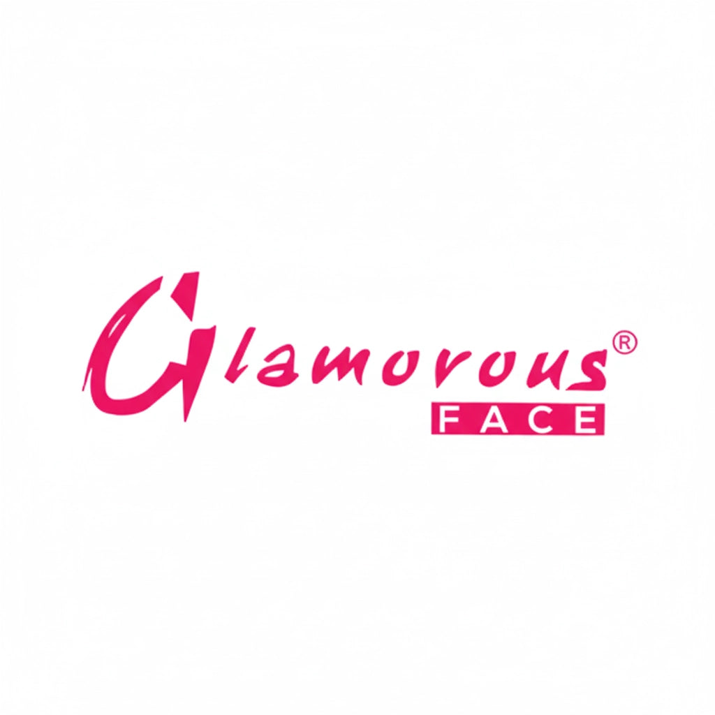 Glamorous Face logo in pink on a white background