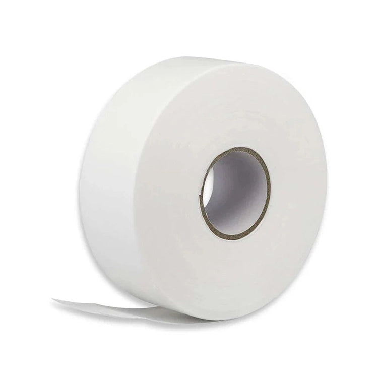 White roll of tape on a white background
