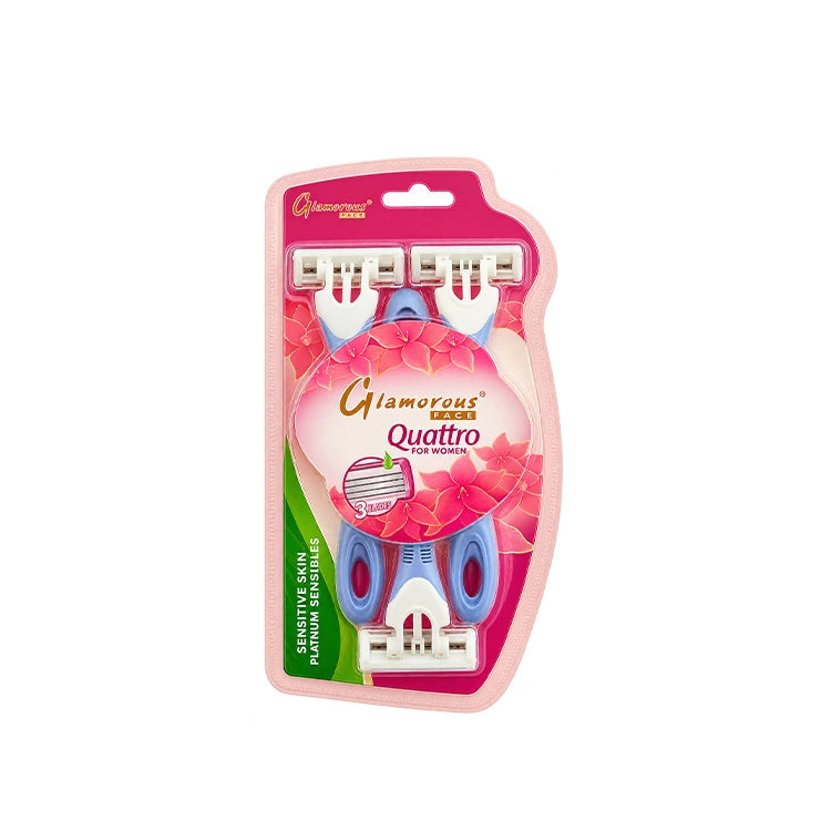 Glamorous Face 3 In 1 Quottor Razor 3 Blades For Women