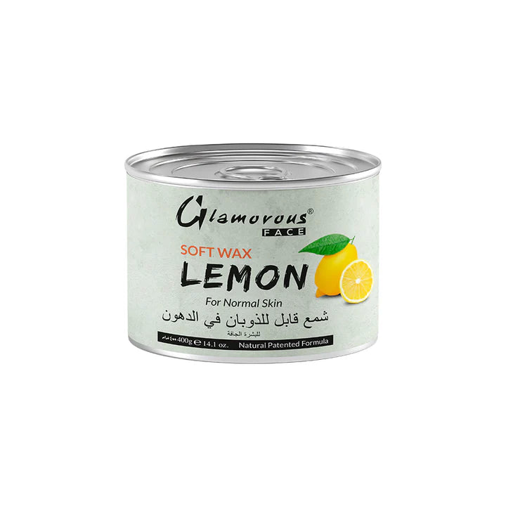 Glamorous Face Hair Removal Soft Wax (Lemon) 400g for Dry Skin Tone