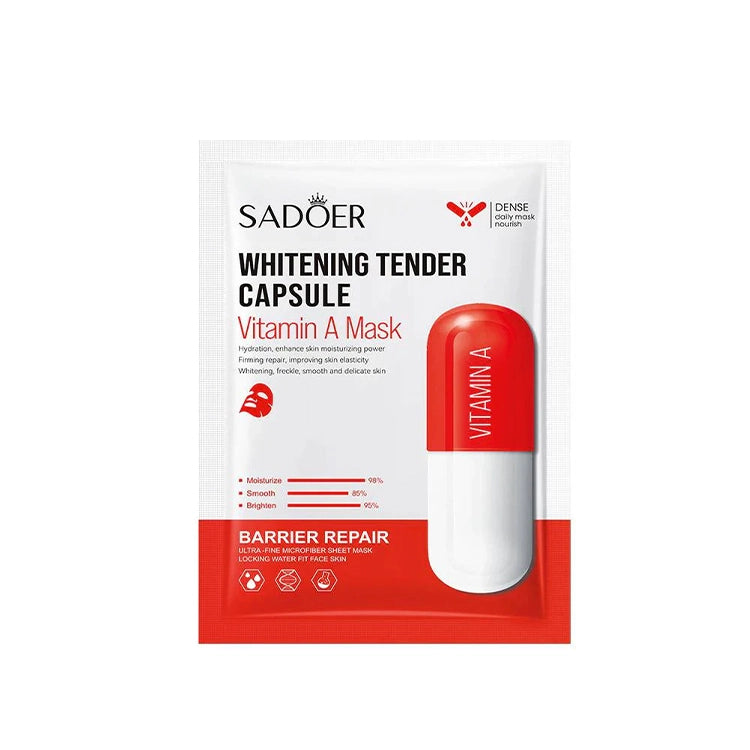 Sadoer Whitening Tender Capsule Vitamin A Mask packaging on a white background