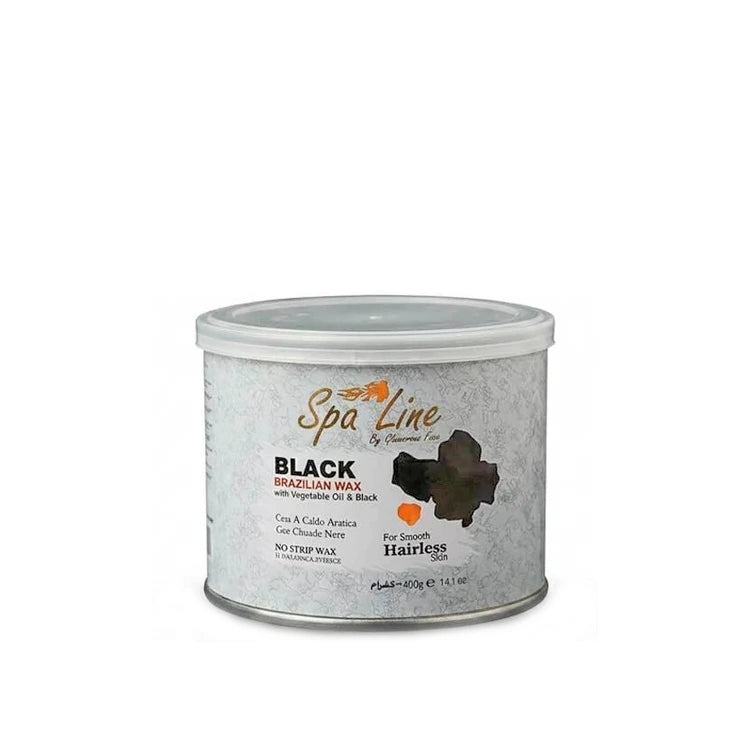 Spa Line Brazilian Hard Wax Black – Stripless Hair Removal Wax 400g