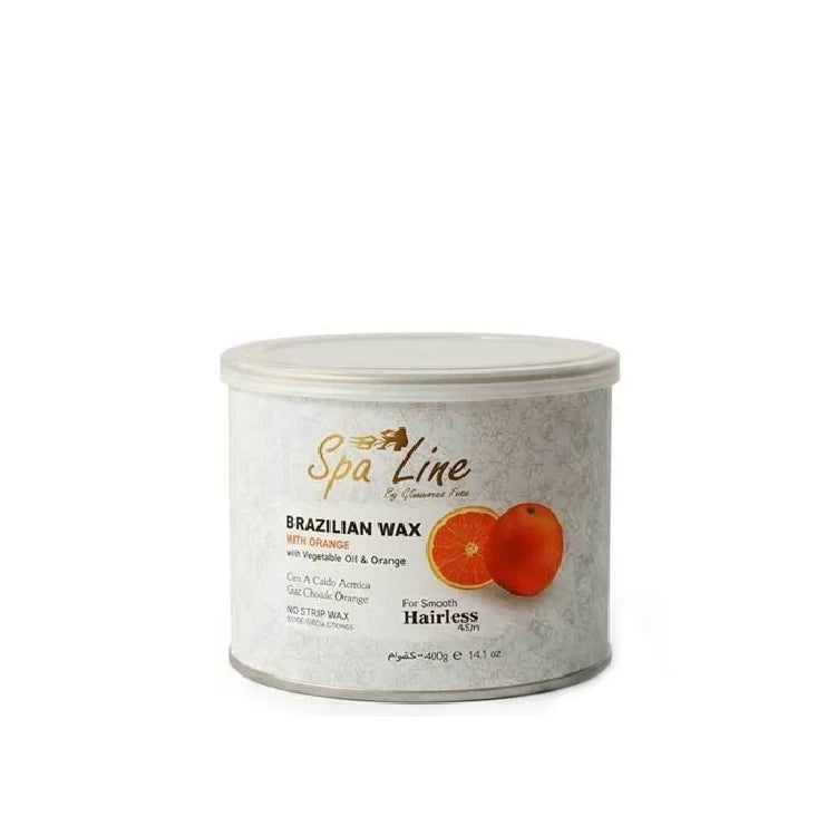 Spa Line Brazilian Hard Wax Orange - Stripless Hair Removal Wax 400g