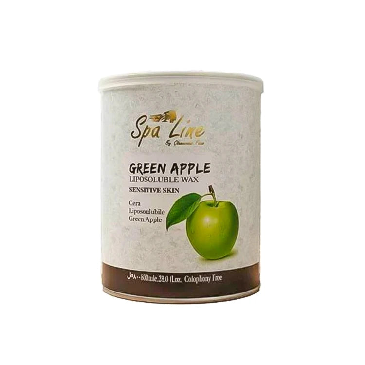Spa Line Green Apple Liposoluble Wax - Hair Removal Wax for Sensitive Skin 800ml