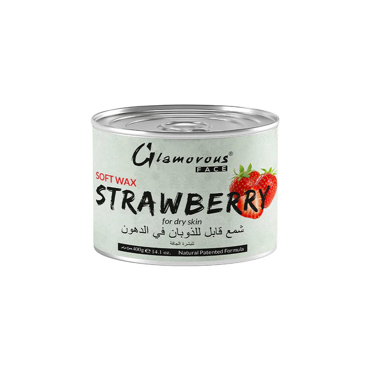 Glamorous Face Hair Removal Soft Wax (Strawberry) 400g for Dry Skin Tone