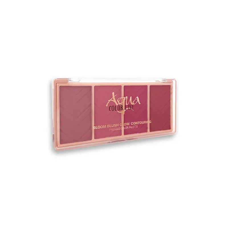 Makeup palette with 'Aqua Color' branding on a white background