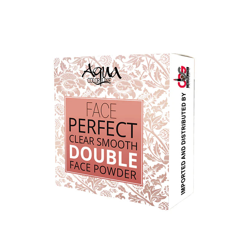 Aqua Color Line face powder packaging on a white background