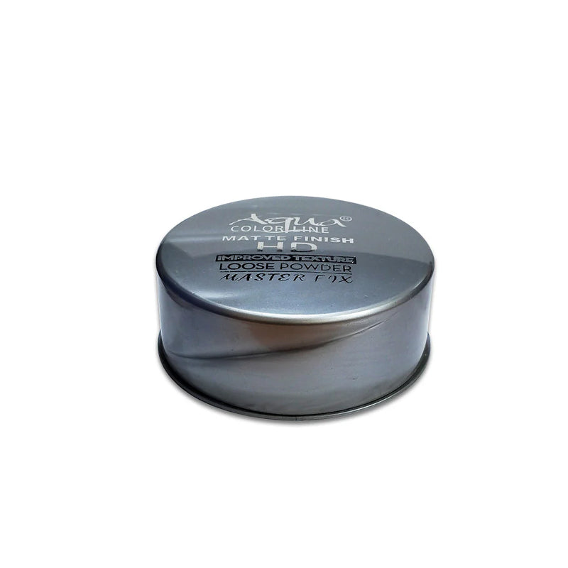 Silver container with text on a white background