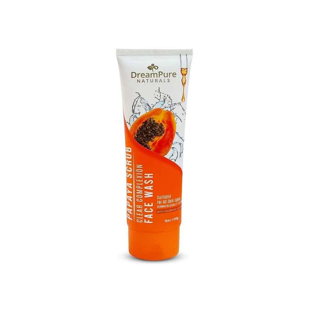 Dream Pure Papaya Scrub Clear Complexion Face Wash