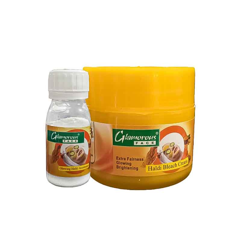 Glamorous Face Glowing Haldi Bleach, For Brightening And Extra Fairness