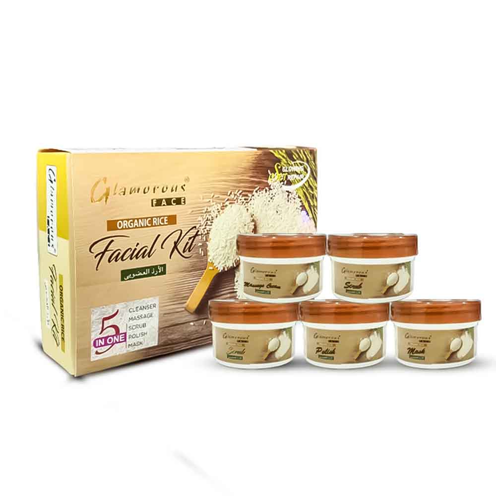 Glamorous Face 5 In 1 Organic Rice Facial Kit