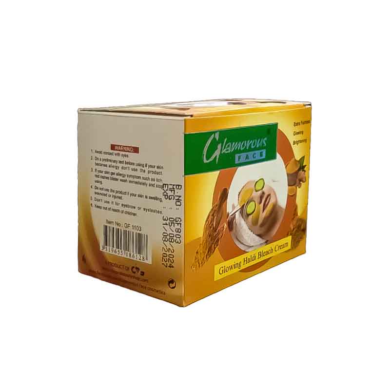 Glamorous Face Glowing Haldi Bleach, For Brightening And Extra Fairness