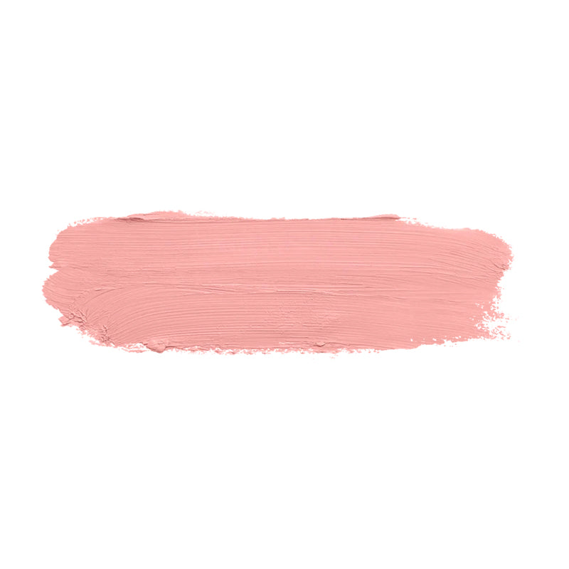 Nude pink -colored makeup swatch on a white background