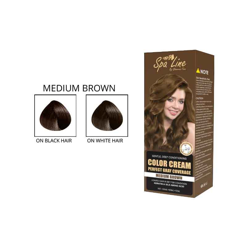 Spa line by Glamorous Face Hair Color Cream Perfect Gray Coverage