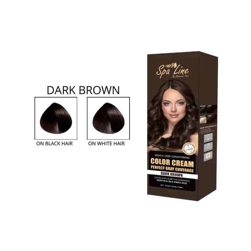 Spa line by Glamorous Face Hair Color Cream Perfect Gray Coverage