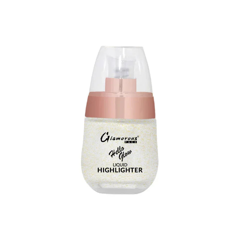 Glamorous Hello Glow Liquid Highlighter bottle on a white background