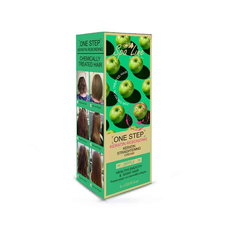 Spa Line By Glamorous Face One Step Keratin Rebonding, Straightening Cream Apple 1000 ml
