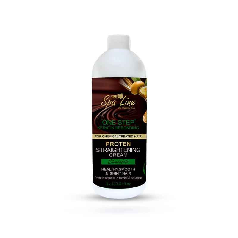 Spa Line By Glamorous Face One Step Keratin Rebonding, Straightening Cream Chocolate 1000 ml