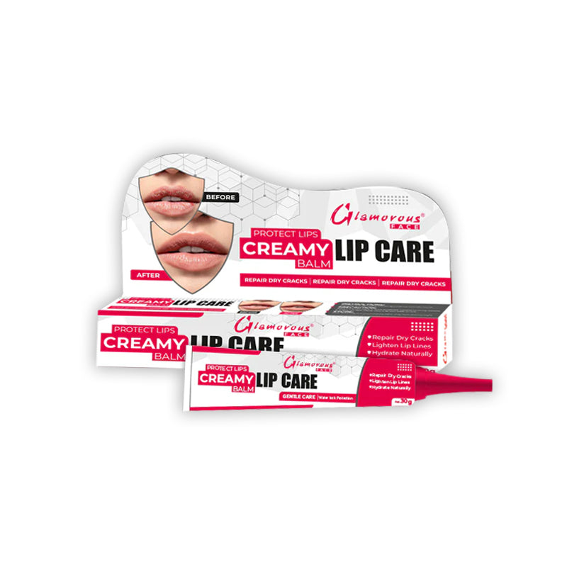 Glamorous Care Creamy Lip Care packaging on a white background