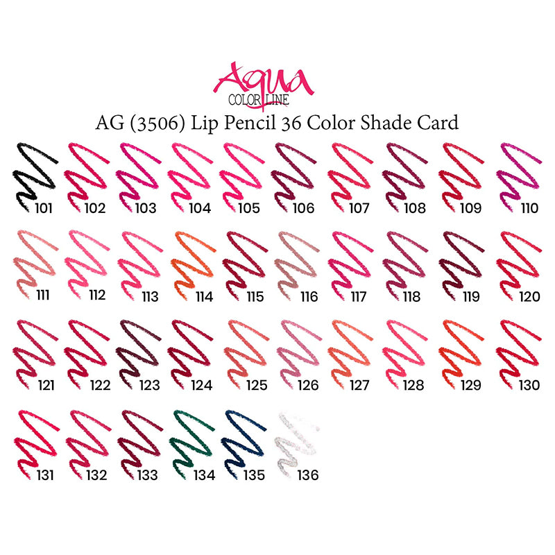 Aqua Color Line Lip Pencil