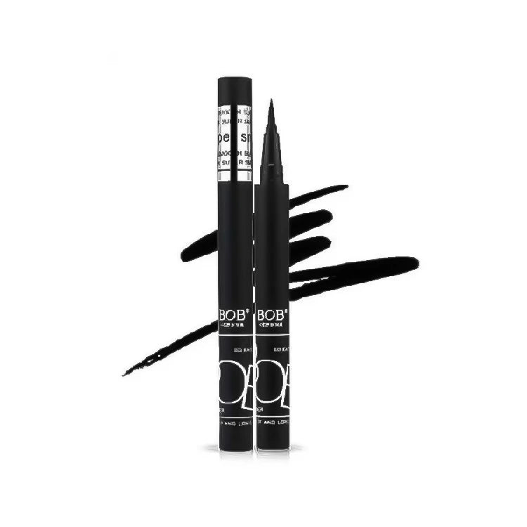 Two black eyeliner pencils with 'BOB' branding on a white background