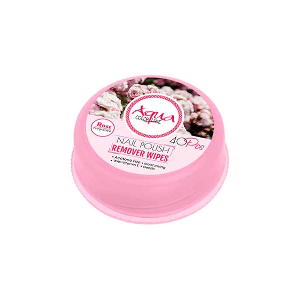 Aqua Color Line Nail polish Remover Pad 40 Pieces