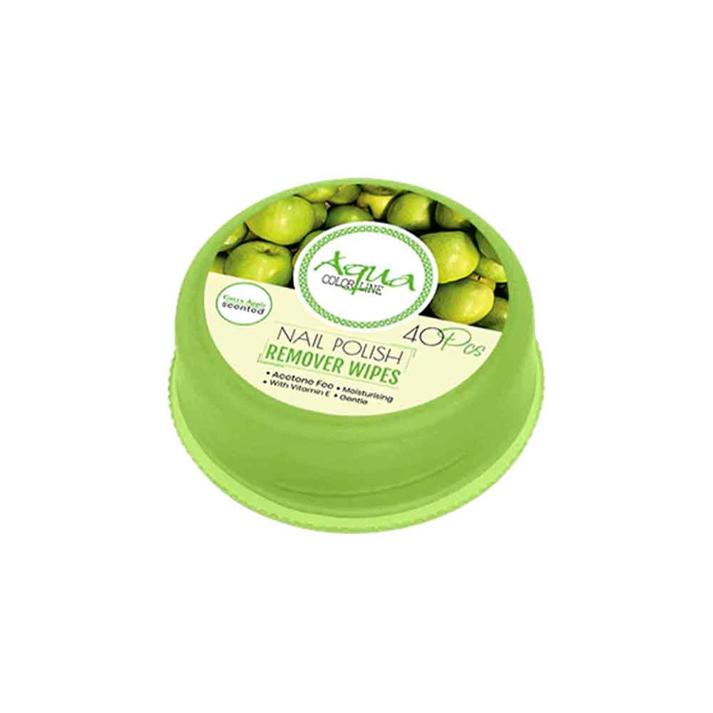 Aqua Color Line Nail polish Remover Pad 40 Pieces