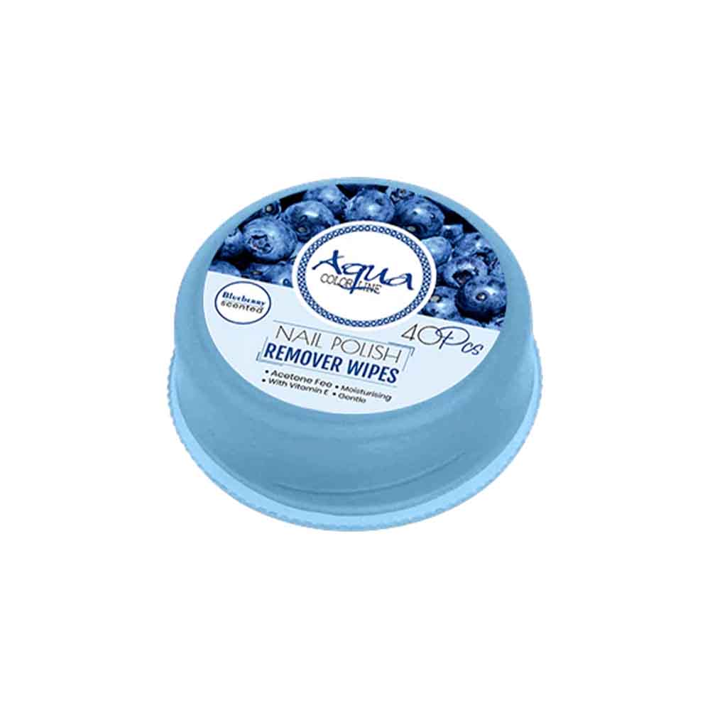 Aqua Color Line Nail polish Remover Pad 40 Pieces