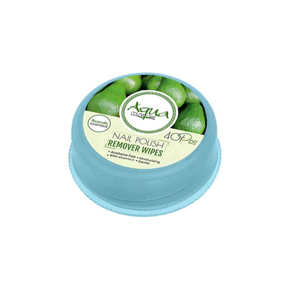 Aqua Color Line Nail polish Remover Pad 40 Pieces