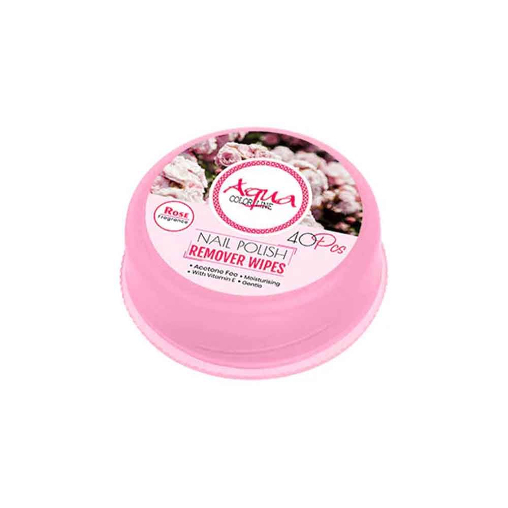 Aqua Color Line Nail polish Remover Pad 40 Pieces