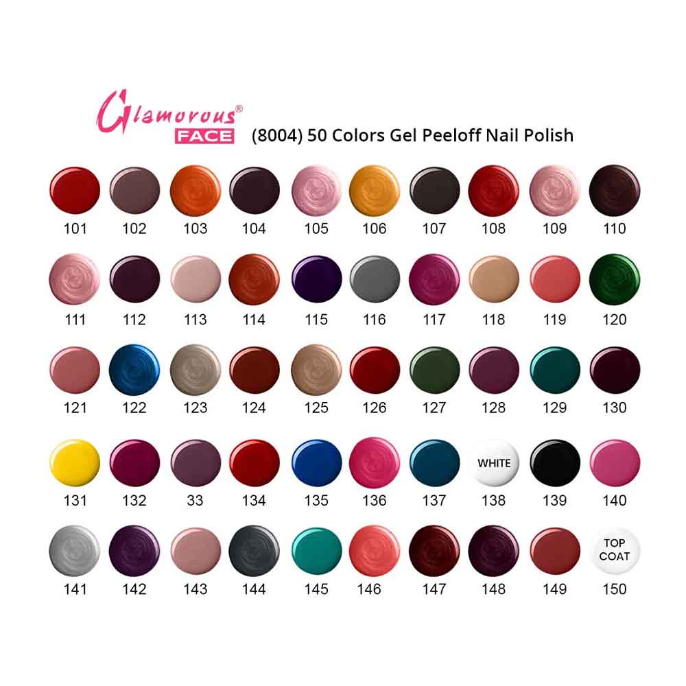 Glamorous Face Gel Peel Off Nail Polish (50 Colours)