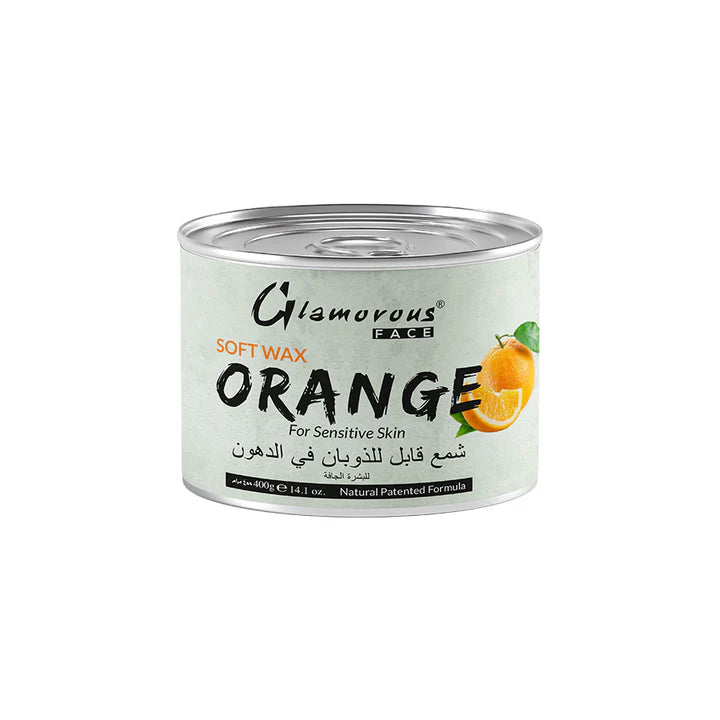 Glamorous Face Hair Removal Soft Wax (Orange) 400g for Dry Skin Tone